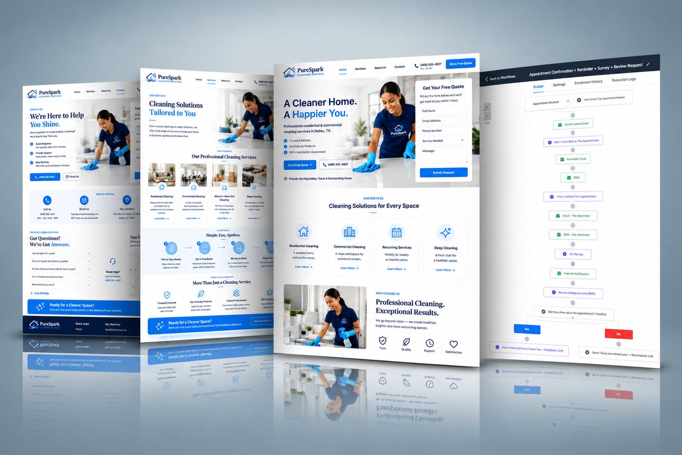 Cleaning Service Website and Lead Generation System