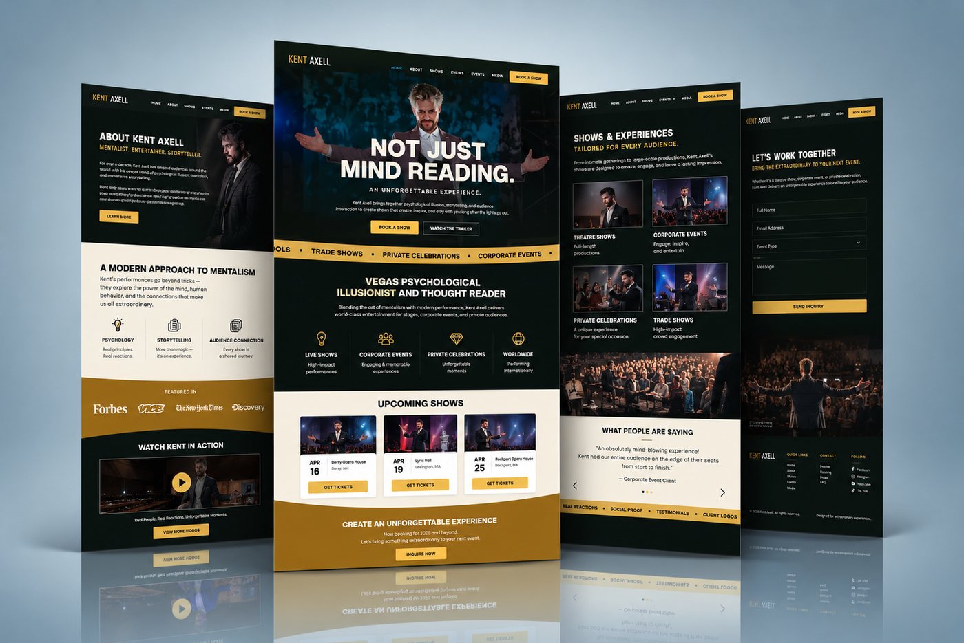 Vegas-based magician booking website